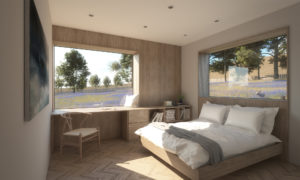 Quartet Guest Bedroom Interior Render